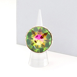 Round Stone Accented Stretch Ring