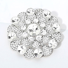 Bubble Stone Flower Pin Brooch