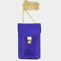 Bling Rectangle Crossbody Cellphone Bag