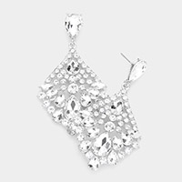 Multi Stone Dangle Evening Earrings