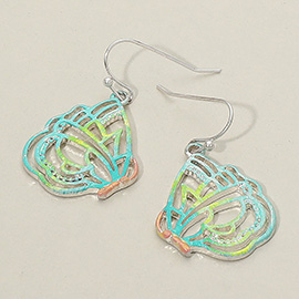 Colorful Metal Butterfly Dangle Earrings