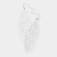 Filigree Brass Metal Dangle Earrings