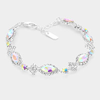 Marquise Stone Accented Evening Bracelet