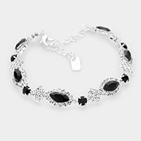 Marquise Stone Accented Evening Bracelet
