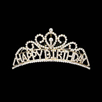 HAPPY BIRTHDAY Rhinestone Party Tiara