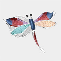 Colored Metal Dragonfly Magnetic Brooch