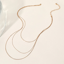 Secret Box_Triple Layered Metal Necklace