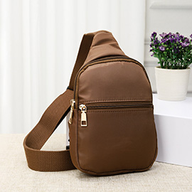 Solid Nylon Mini Sling Bag