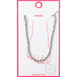Twisted Rope Chain Anklet