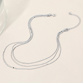 Secret Box_Triple Layered Metal Chain Bib Necklace