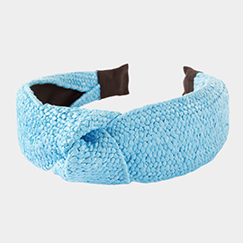 Straw Knot Burnout Headband