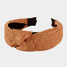 Straw Knot Burnout Headband
