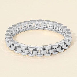 Bold Metal Link Chain Stretch Bracelet