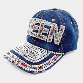 Queen Message Bling Baseball Cap