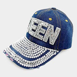 Queen Message Bling Baseball Cap