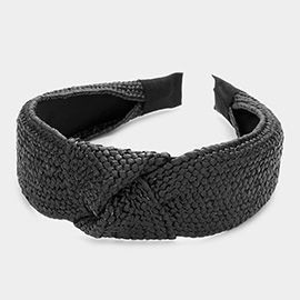 Straw Knot Burnout Headband