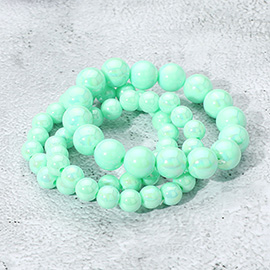 3PCS - Hologram Beaded Stretch Bracelets