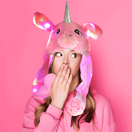 Light Up Unicorn Moving Ear Hat