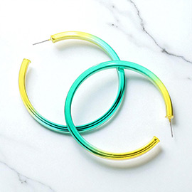 Colored Metal Hoop Earrings