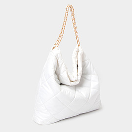 Padded Adjustable Metal Strap Shoulder Bag