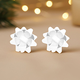 Christmas Gift Bow Stud Earrings