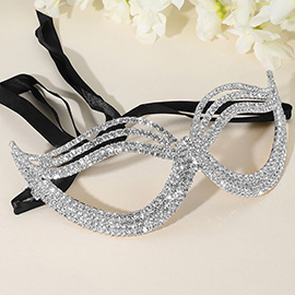 Rhinestone Pave Cat Eye Masquerade Mask