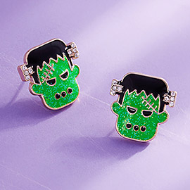 Enamel Frankenstein Stud Earrings