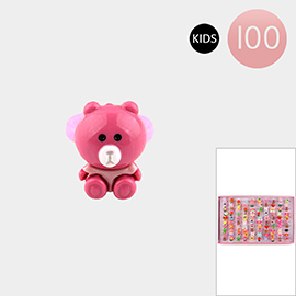 100PCS - Kids Character Adjustable Rings