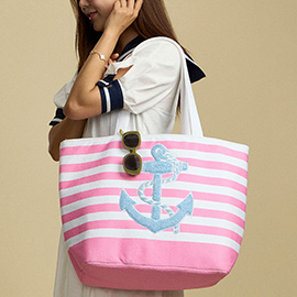 Anchor Striped Tote Bag