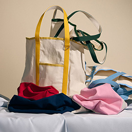 Large Multi Classic Canvas Tote Bag