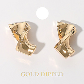 Gold Dipped Abstract Earrings