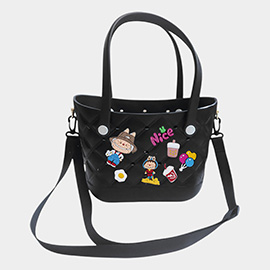 Trendy Silicone Personalized Charm Handbag / Crossbody Bag