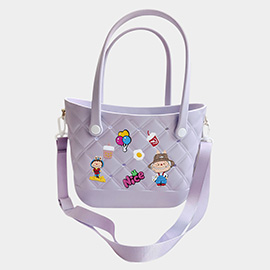 Trendy Silicone Personalized Charm Handbag / Crossbody Bag