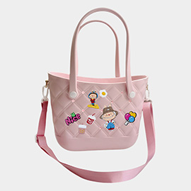 Trendy Silicone Personalized Charm Handbag / Crossbody Bag