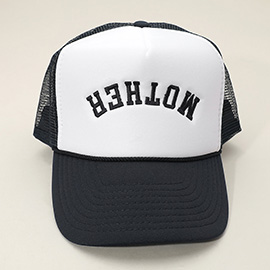 Upside Down MOTHER Embroidered Mesh Back Trucker Hat
