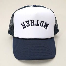 Upside Down MOTHER Embroidered Mesh Back Trucker Hat