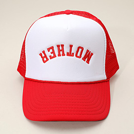 Upside Down MOTHER Embroidered Mesh Back Trucker Hat