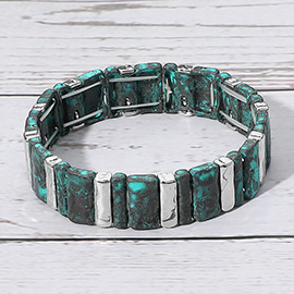 Antique Metal Bar Stretch Bracelet