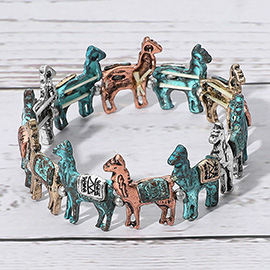 Antique Metal Camel Stretch Bracelet