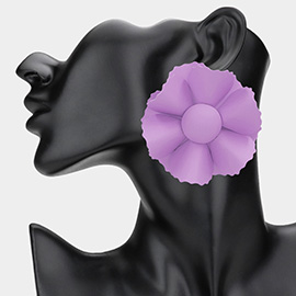 Colored Metal Flower Earrings