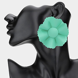 Colored Metal Flower Earrings