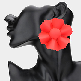 Colored Metal Flower Earrings