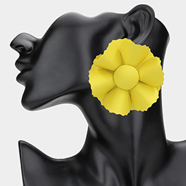 Colored Metal Flower Earrings