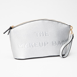 Faux Leather THE MAKE UP BAG Message Pouch Bag / Beauty Organizer Bag