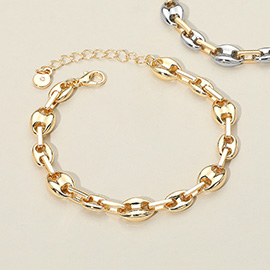 Metal Mariner Link Chain Link Bracelet