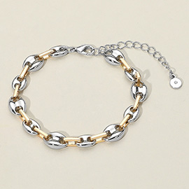 Metal Mariner Link Chain Link Bracelet