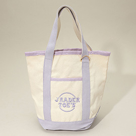 Jrader Toes Message Embroidered Small Multi Purpose Canvas Tote Bag