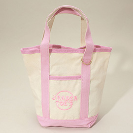 Jrader Toes Message Embroidered Small Multi Purpose Canvas Tote Bag