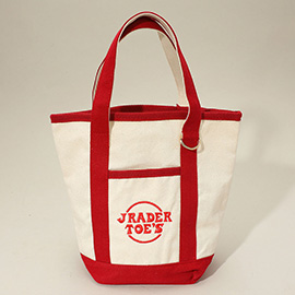 Jrader Toes Message Embroidered Small Multi Purpose Canvas Tote Bag