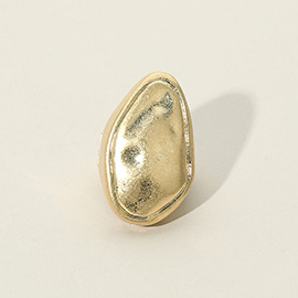 Brushed Metal Abstract Stretch Ring